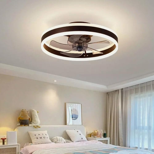 Blendra 50CM Modern Ceiling Fan with Light, 6-Speed, Dimmable LED, Remote