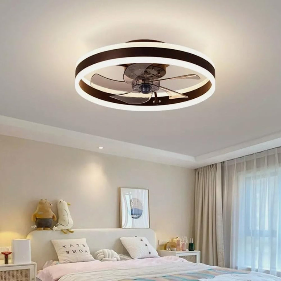 Blendra 50CM Modern Ceiling Fan with Light, 6-Speed, Dimmable LED, Remote