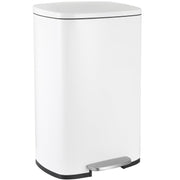 50L Stainless Steel Pedal Bin Soft Close Kitchen Waste Ivory