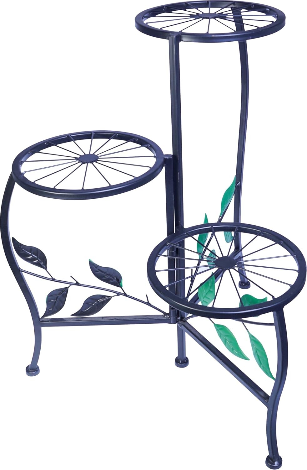 3 Tier Metal Plant Stand Indoor Outdoor Black Flower Pot Holder Display Rack