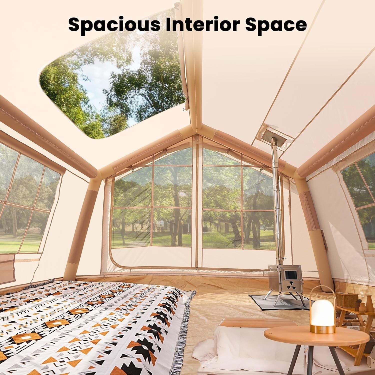 6 Person Inflatable Camping Tent 4 Season Waterproof Air Canopy