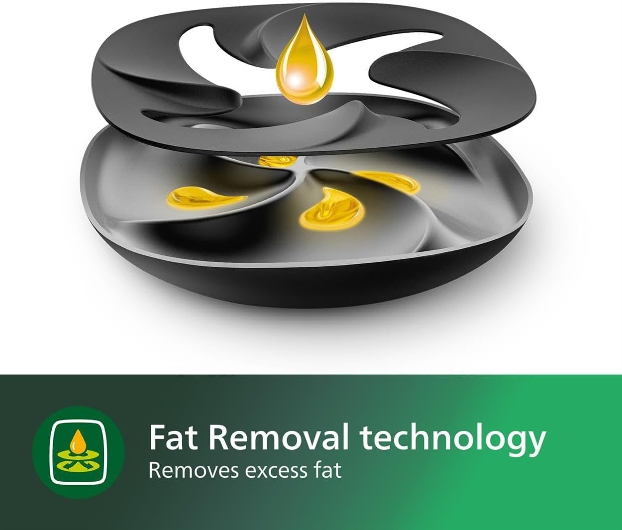 XXL Air Fryer 1.4kg Family Size 2225W Fat Removal Extra Crisp Black