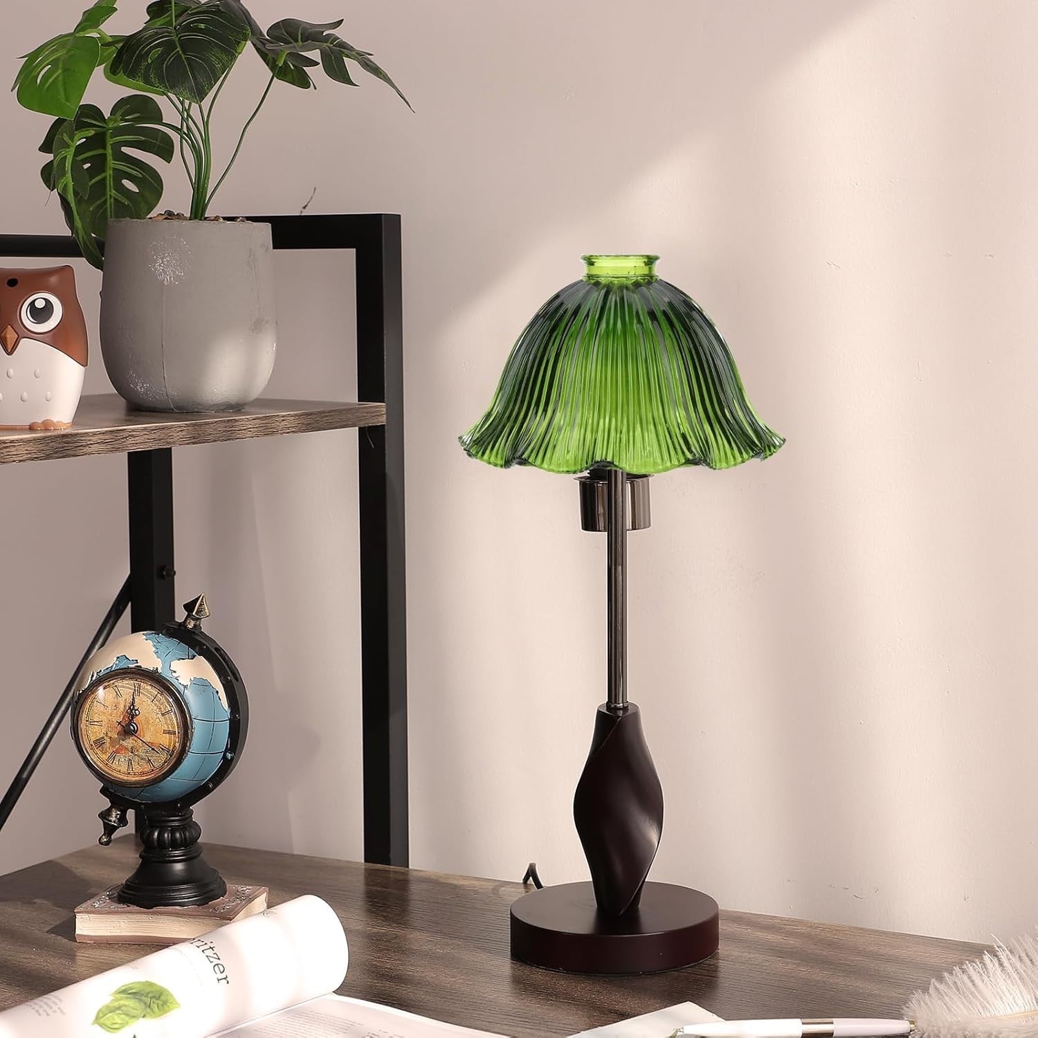 Dark Green Glass Lampshade Chandelier Ceiling Light Shade Decorative Cover