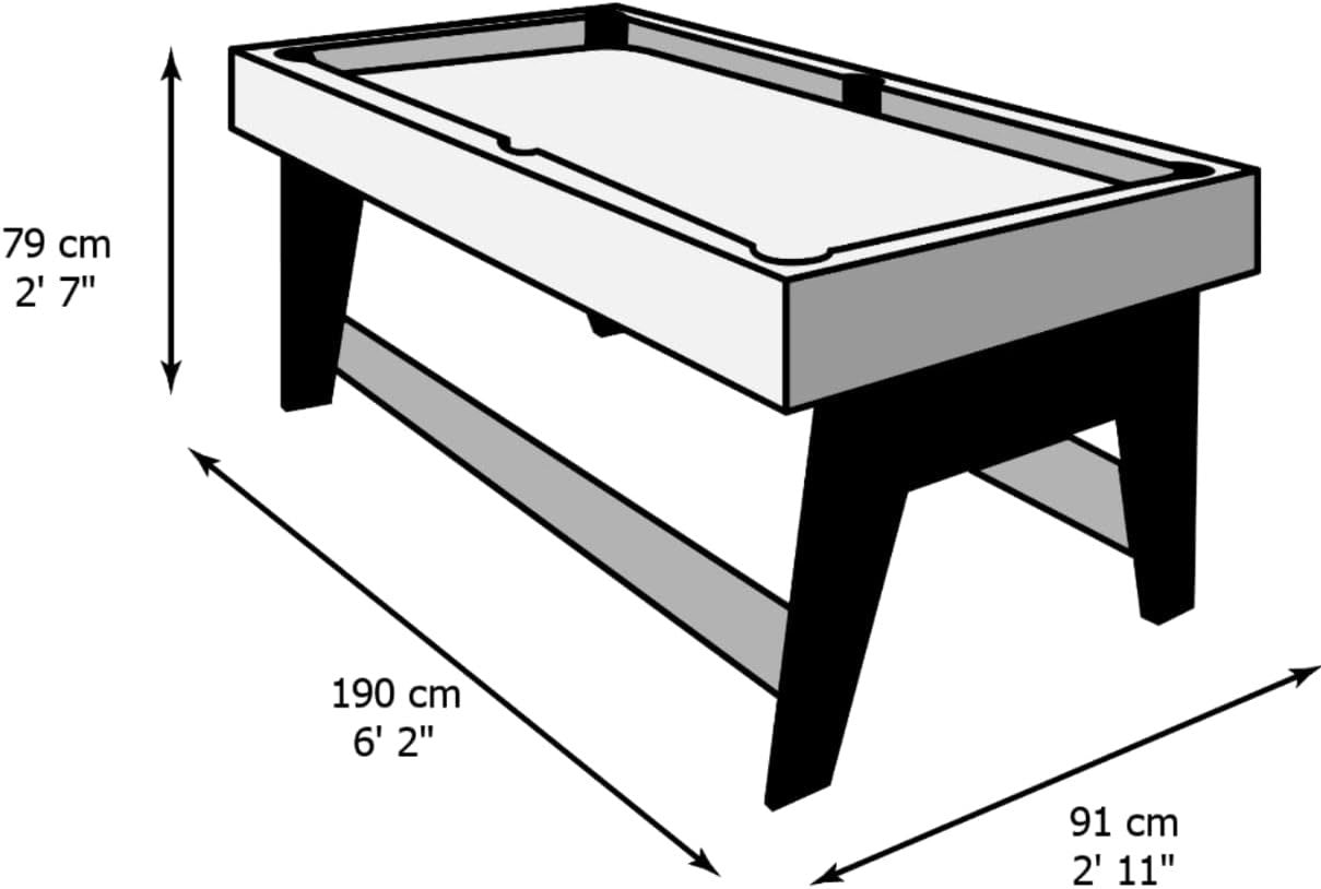 6ft 3 in 1 Rotating Pool Air Hockey Table Tennis Game Table