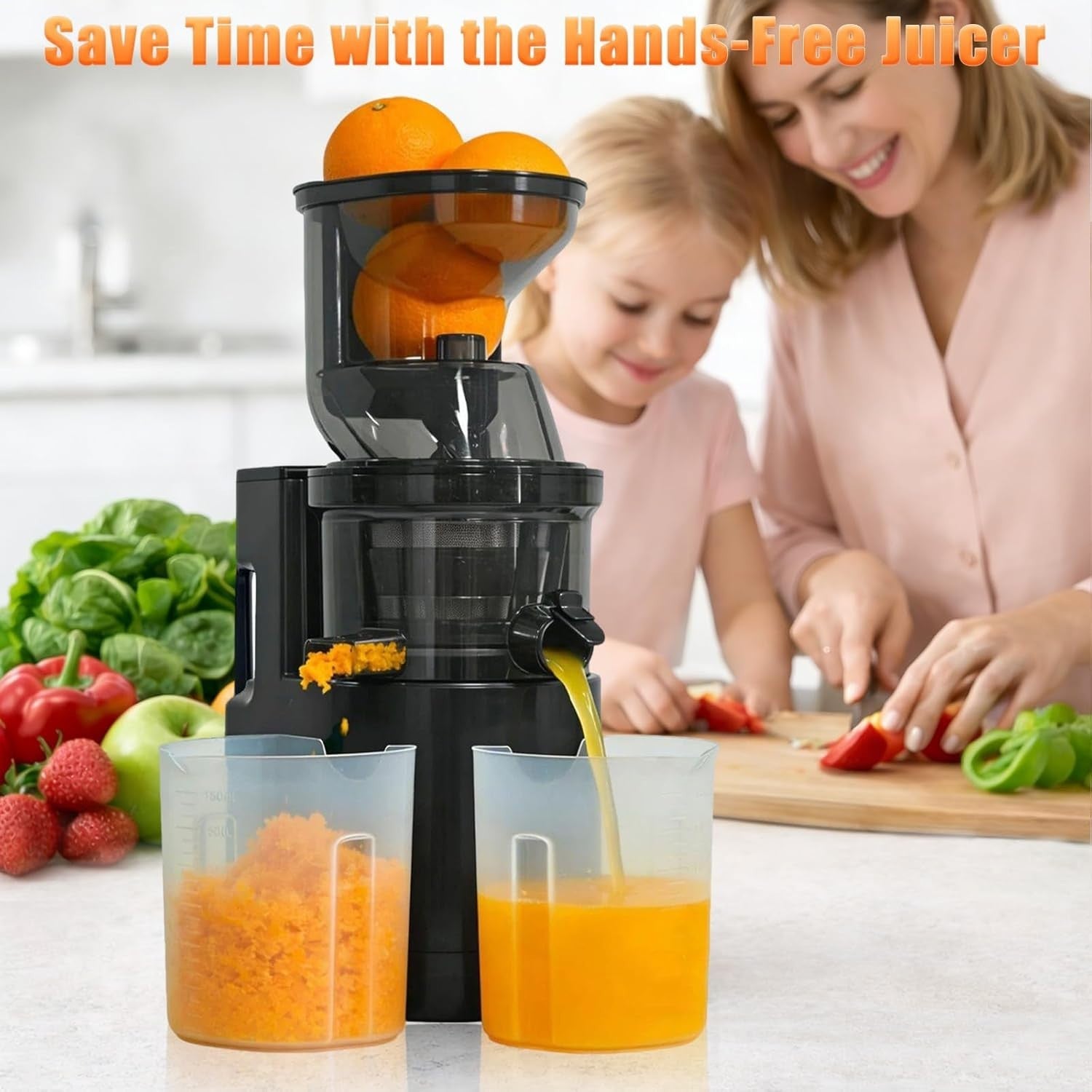 Cold Press Juicer 500W 83mm Wide Chute Slow Masticating High Yield Extractor