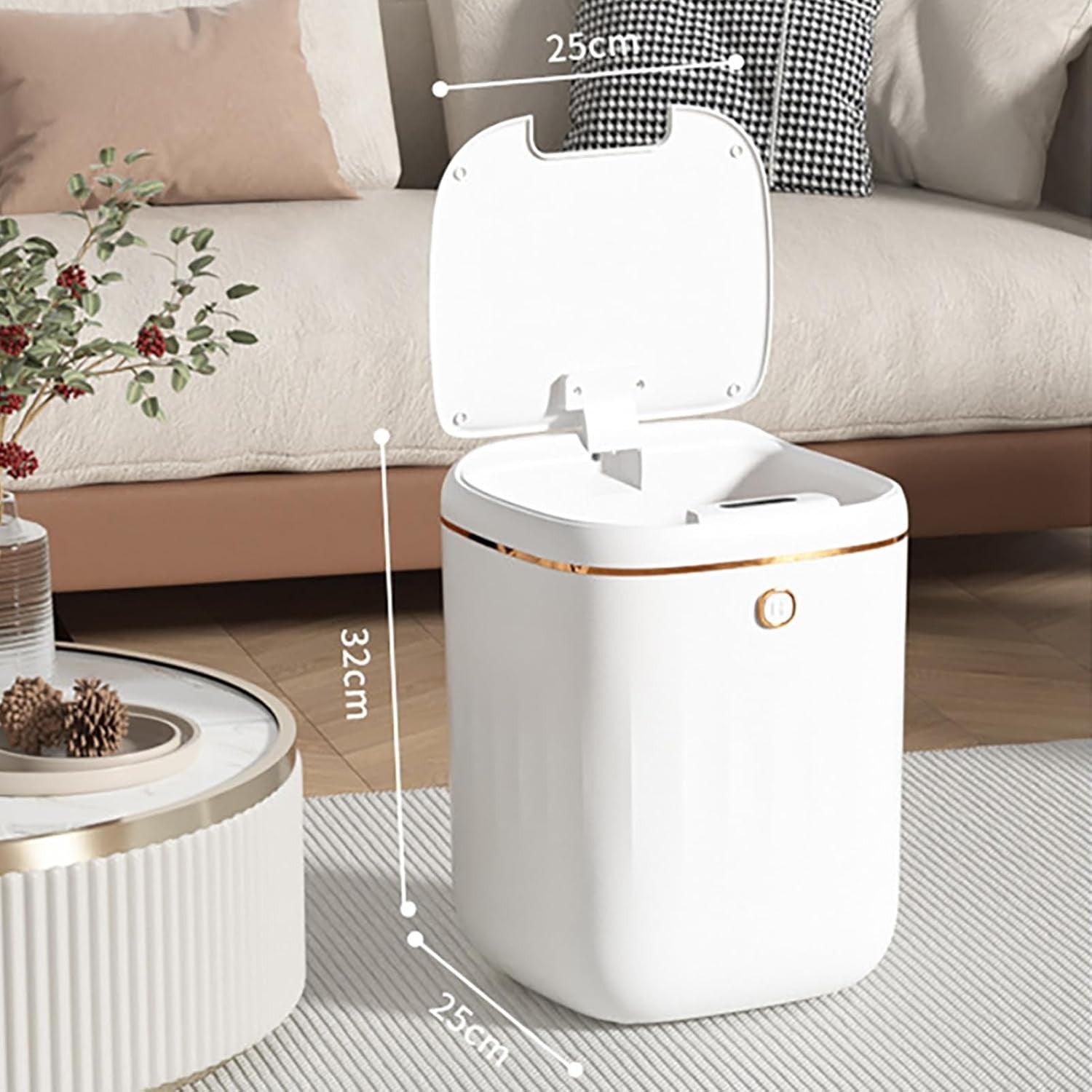 20L Touchless Sensor Trash Can Auto Bathroom Kitchen Bin Battery