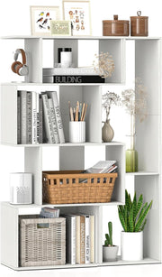 6-Cube Modern Bookshelf Freestanding Storage Unit with Anti-Tip Design White