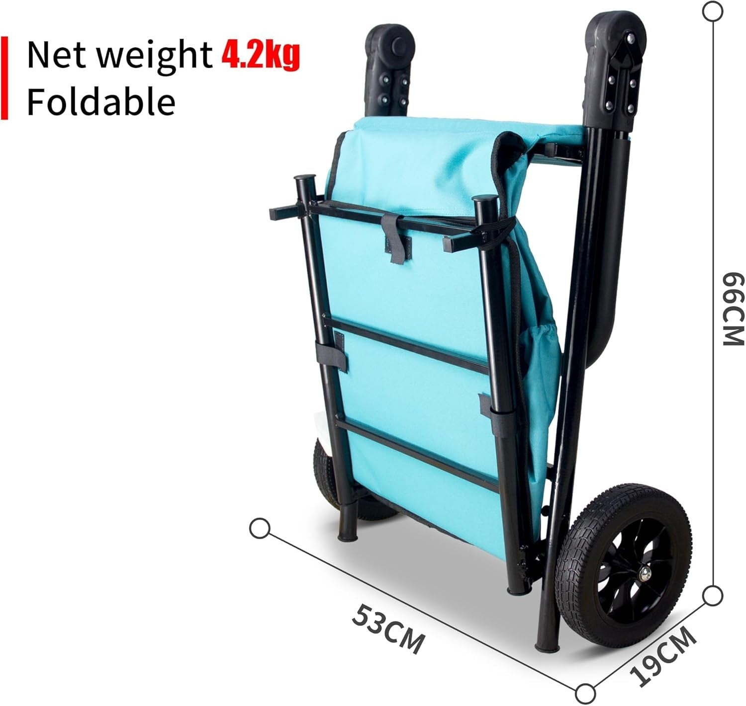 Heavy Duty Foldable Shopping Trolley Cart 110lbs Load 120L Bag Seat