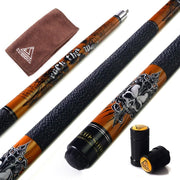 58” Heavyweight Pool Cue 21oz Maple Shaft 13mm Tip Linen Grip Soft Case