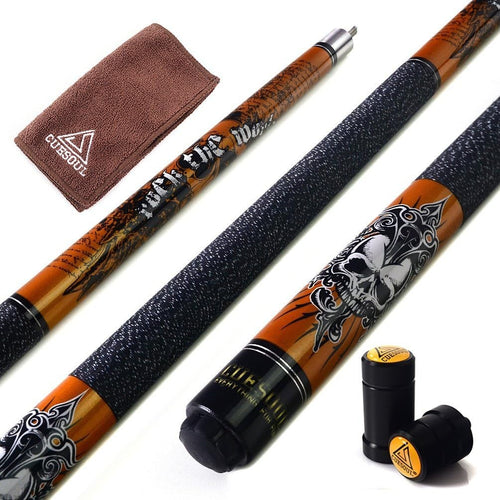 58” Heavyweight Pool Cue 21oz Maple Shaft 13mm Tip Linen Grip Soft Case