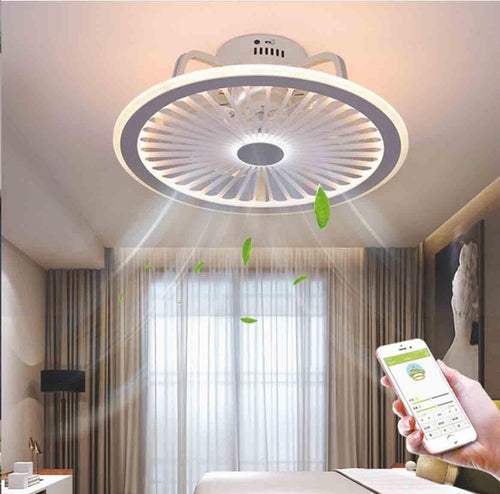 JUSTSWAG KZAN 40cm LED Ceiling Fan Light, 6-Speed, Dimmable, APP & Remote