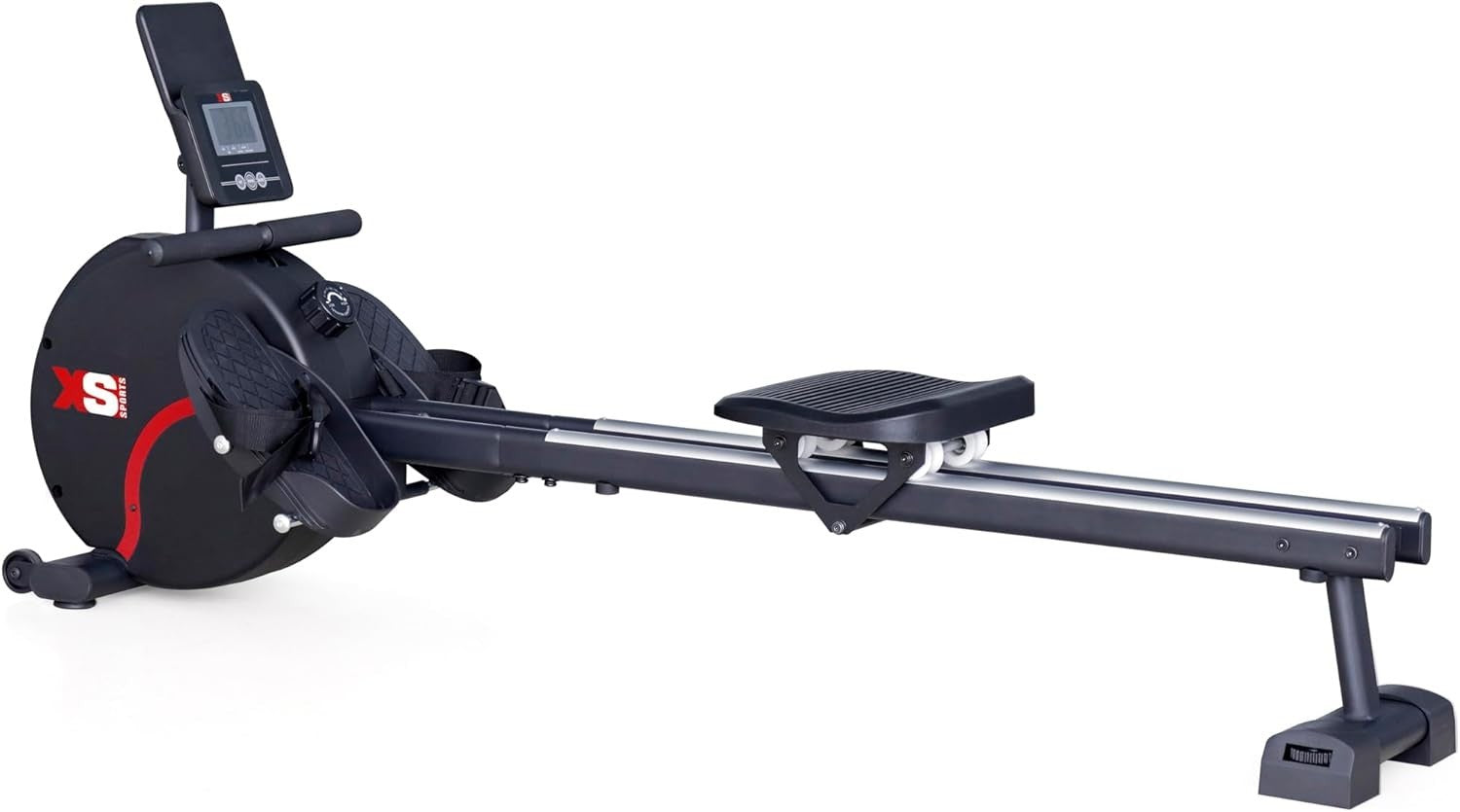Home Rowing Machine 16-Level Magnetic Resistance Quiet Belt LCD Compact 100KG