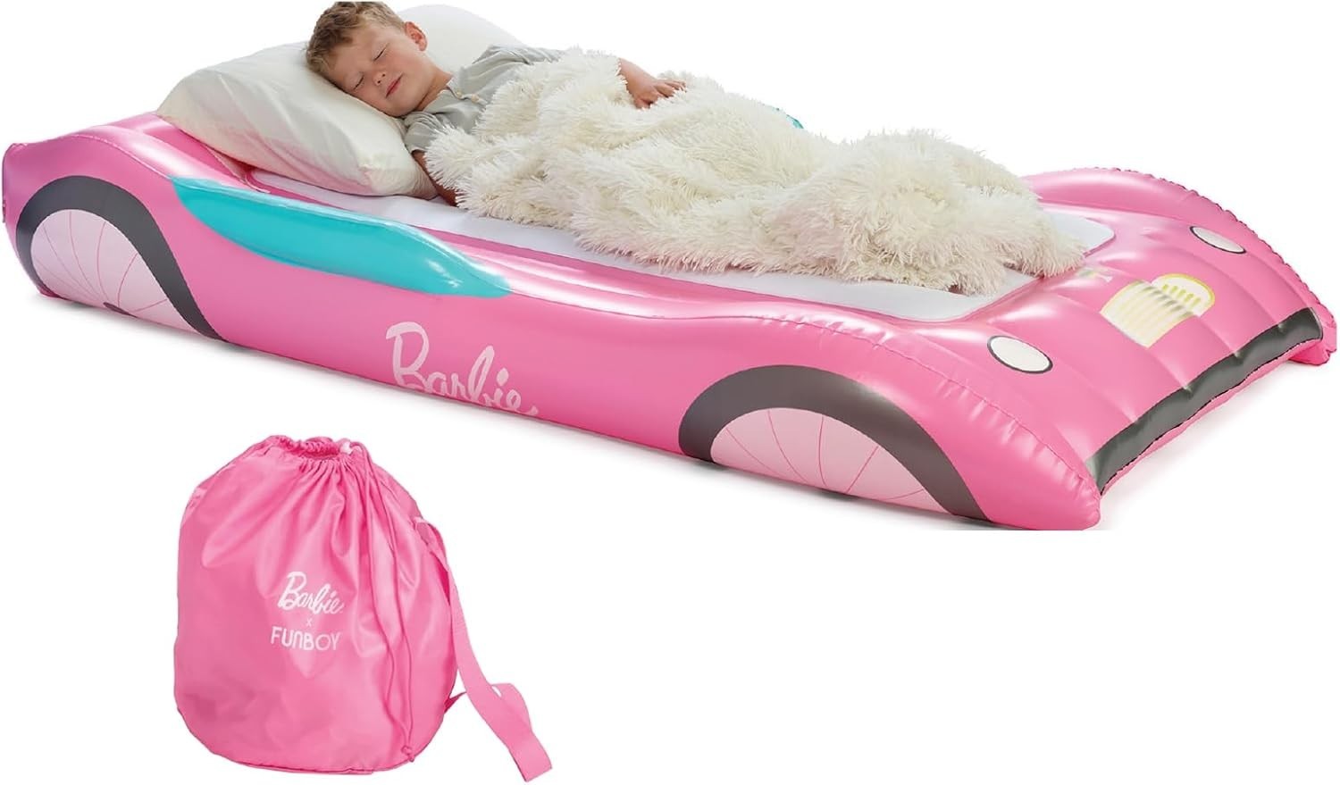 Kids Travel Cot with Inflatable Mattress – Sleepovers, Portable & Cozy