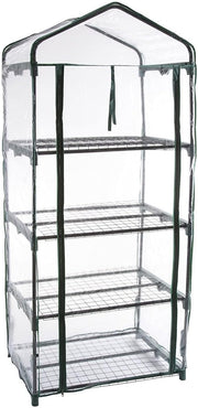 4-Tier Mini Greenhouse PVC Cold Frame Vertical Plant Shelves for Patio & Garden