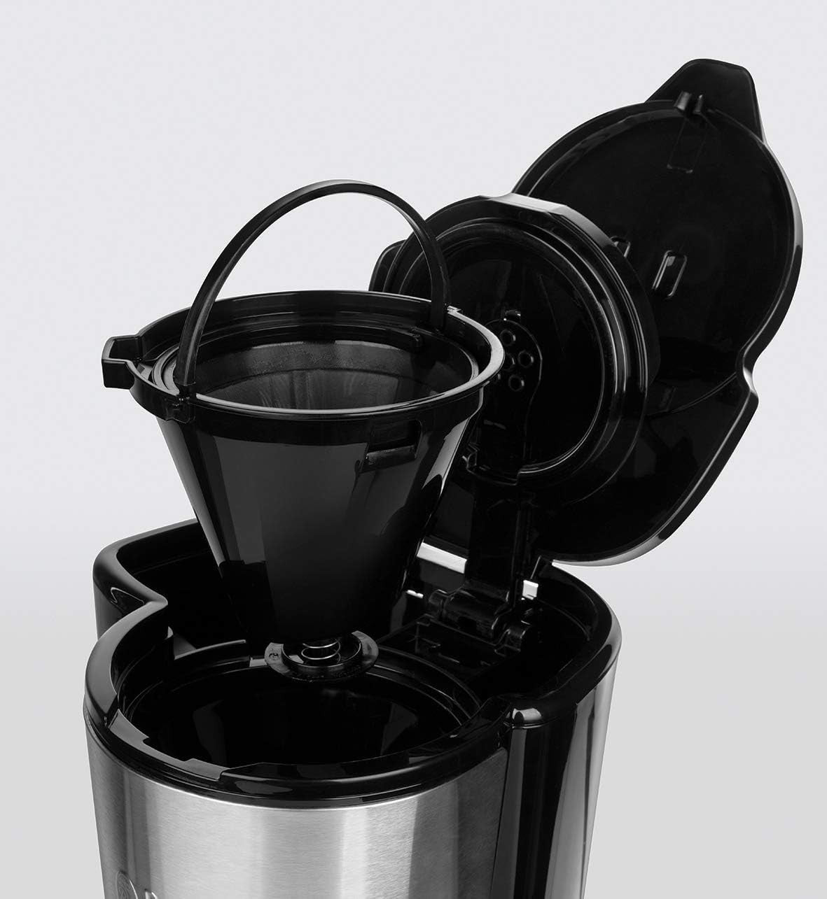 Compact Filter Coffee Maker 0.6L Permanent Filter Mini Drip Machine Stainless