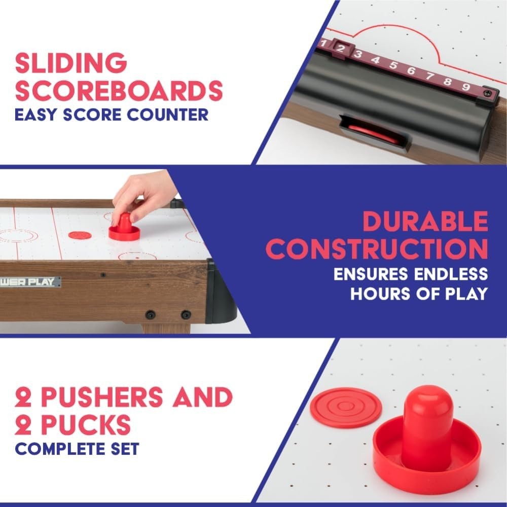 28 Inch Air Hockey Table Portable Wooden Game Kids Adults Indoor