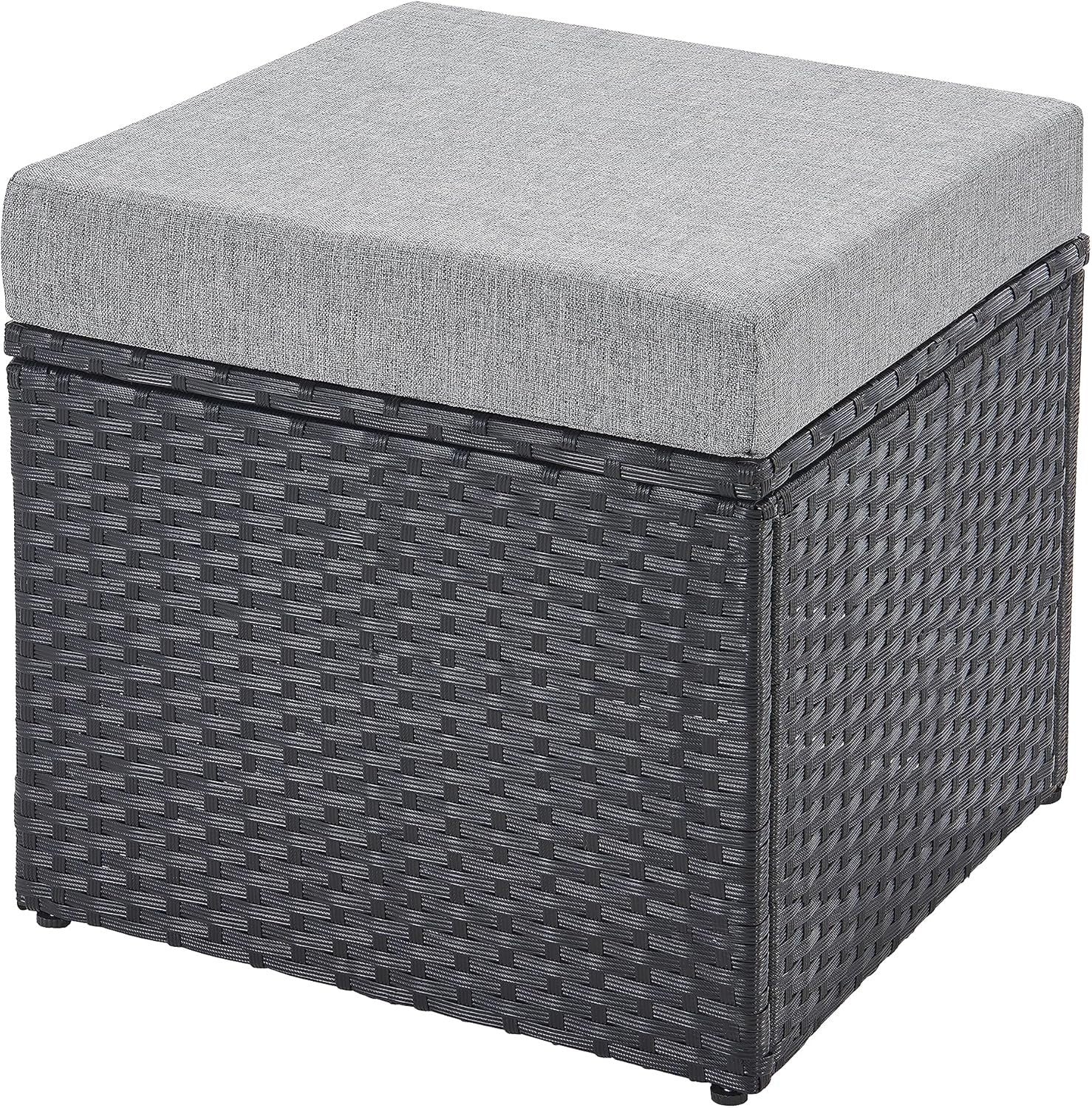 9 Seat Rattan Corner Sofa & Dining Set Outdoor Garden Patio Cushioned Seating