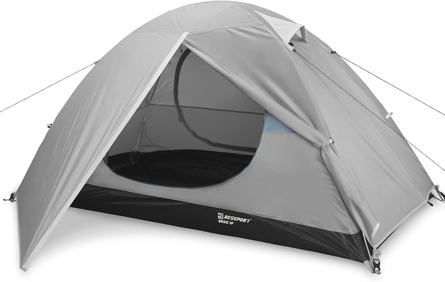 1 Person Ultralight Camping Tent Waterproof 3-4 Season Grey