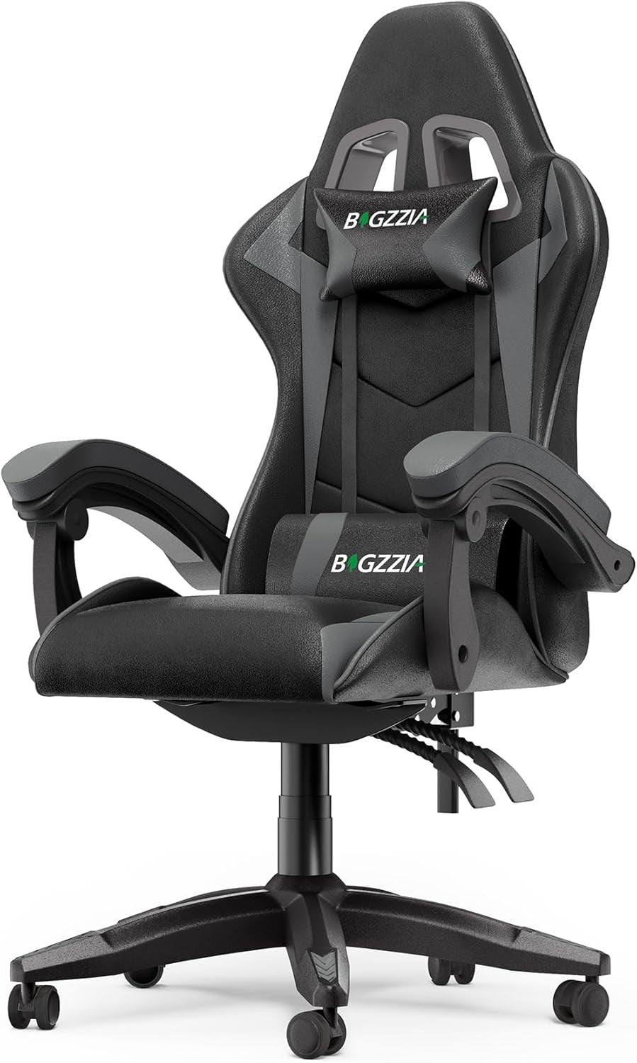 Ergonomic Gaming Chair Recliner PU Leather w/ Lumbar & Headrest