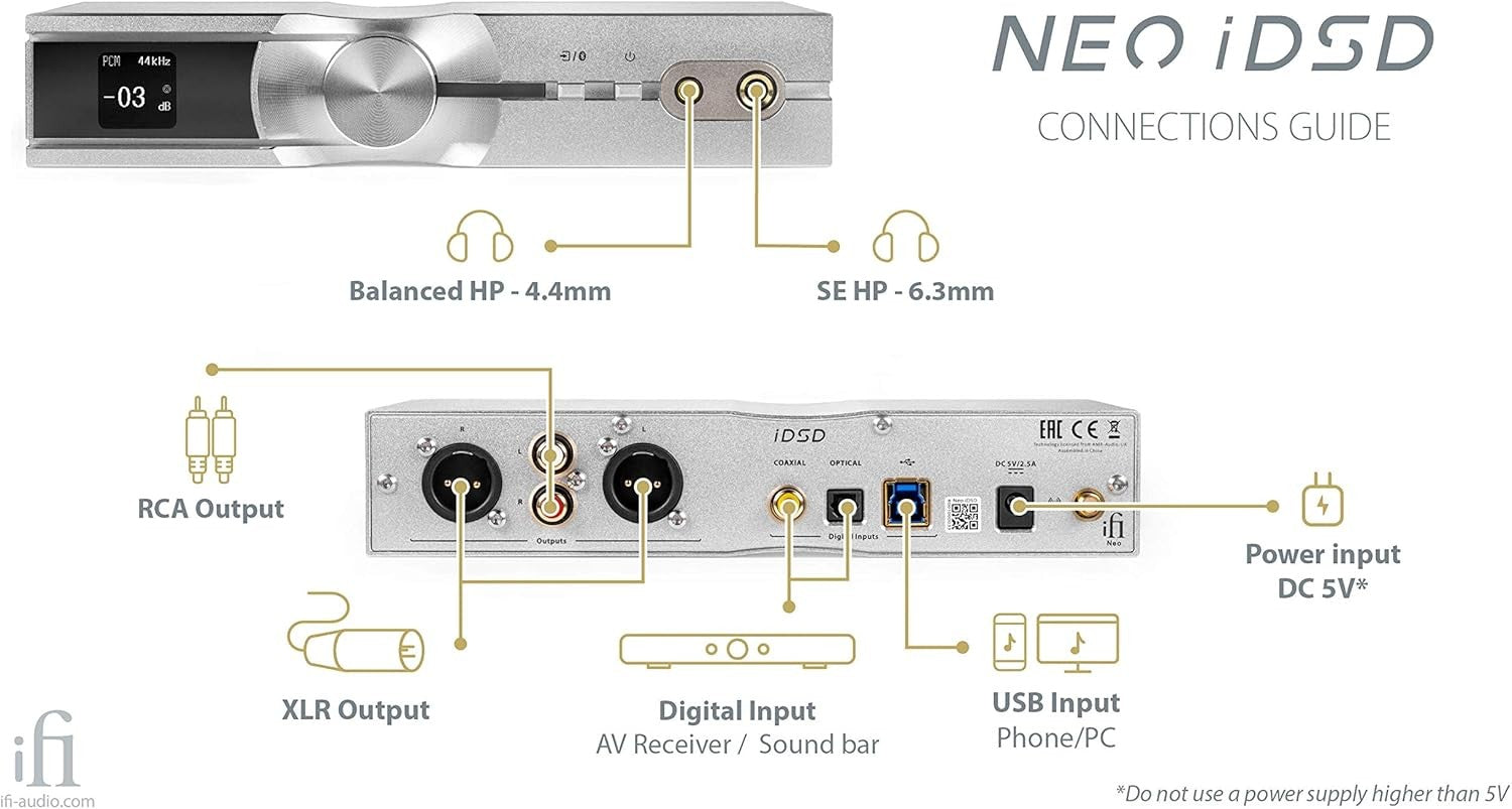 HiRes Desktop DAC Bluetooth Balanced Headphone Amp