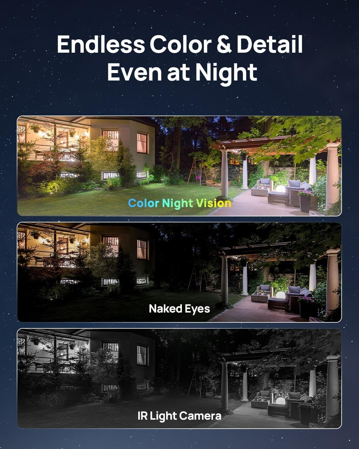 4K Solar Security Camera Wireless 8MP Color Night Vision No Fees
