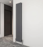 Modern Anthracite Flat Panel Radiator 1800x272mm Double Wall-Mount