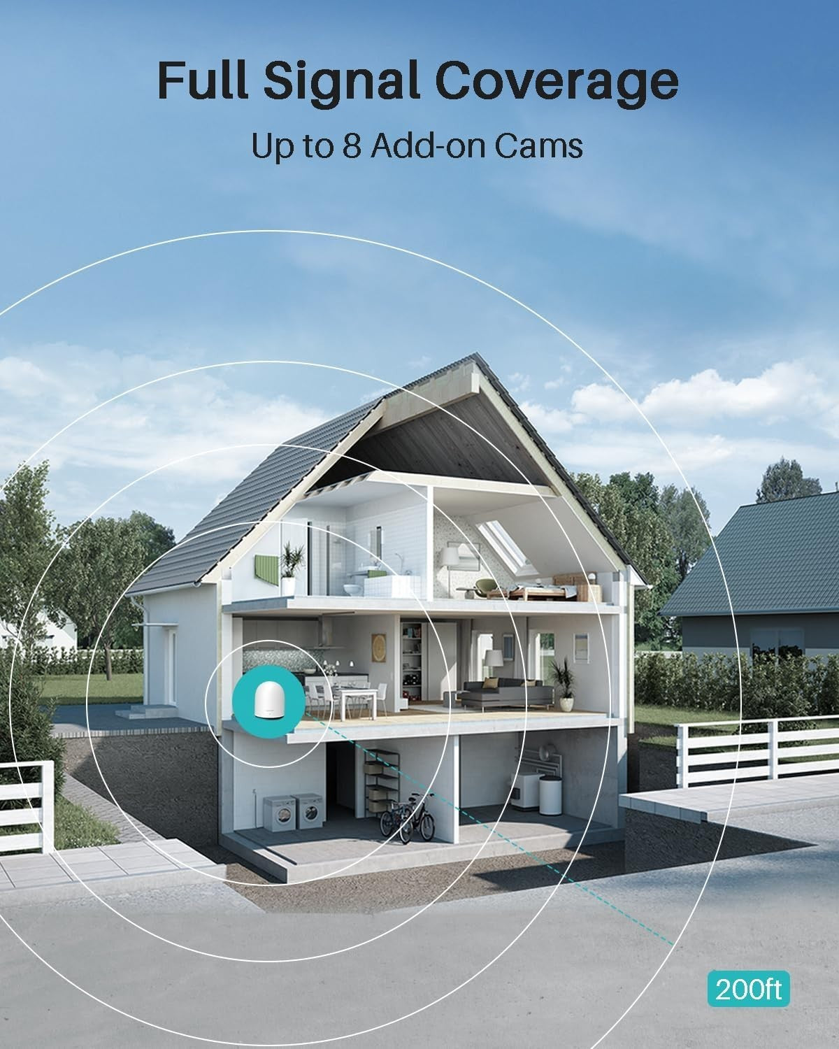 Solar Security Camera System 2K Wireless 2 Cam No Monthly Fee WiFi