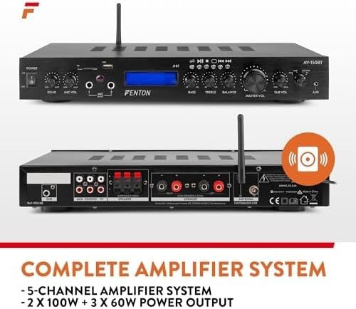 AV-150BT 5-Channel Home Audio Amp Bluetooth 5.1 Surround 150W