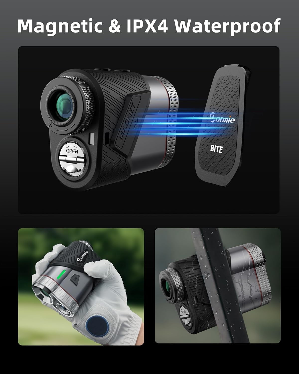 Golf Rangefinder 800 Yards Slope Flag Lock Magnetic Laser 6X Zoom
