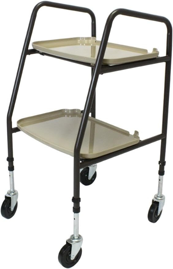 Mobility Trolley Walker with Wheels Height Adjustable Home Storage Cart