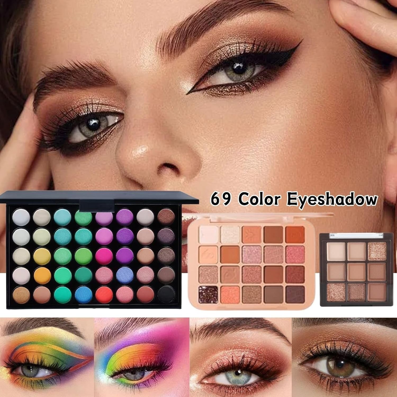 All-in-One 44PCS Makeup Kit for Women – Eyeshadow, Lipstick & Brushes