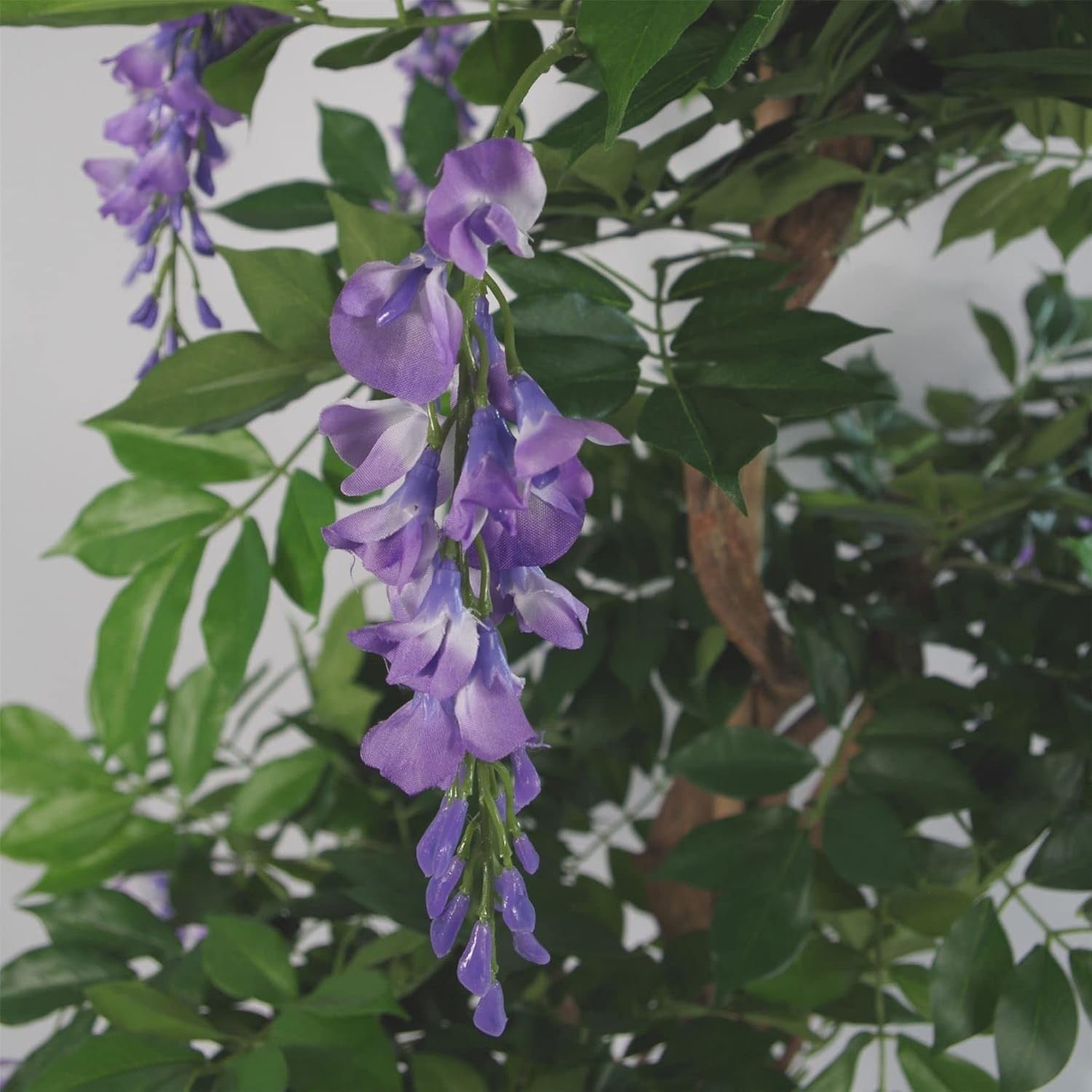 110cm Artificial Purple Wisteria Tree in Weighted Pot Faux Bloom Home Decor