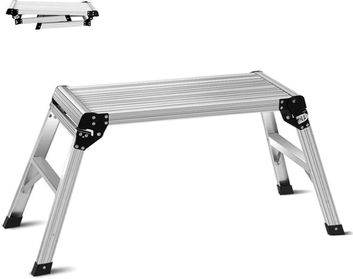 Aluminium Hop Up Platform 150kg Folding Work Bench Non-Slip Lightweight Stool