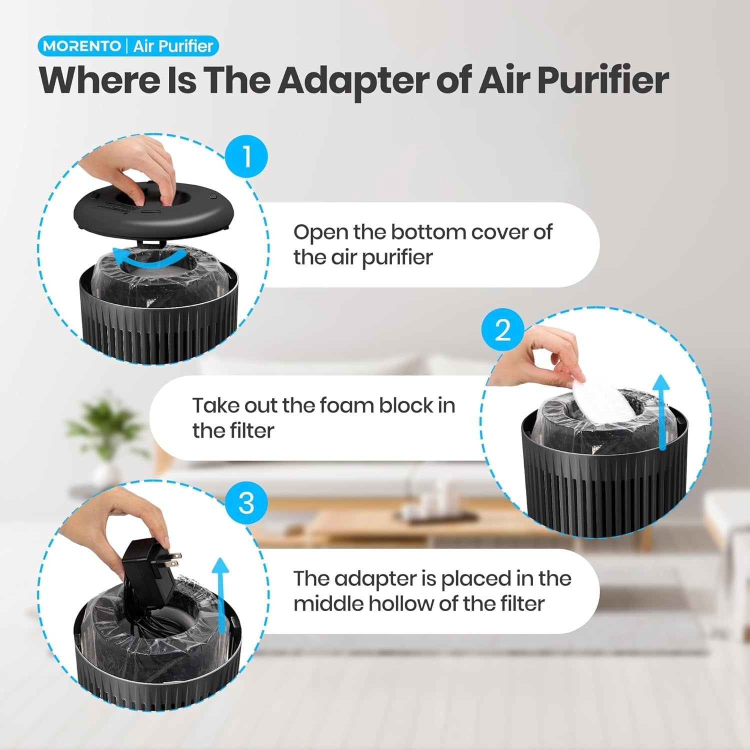 2 Pack HEPA Air Purifier Bedroom Sleep Mode 22dB Pet Smoke Odor