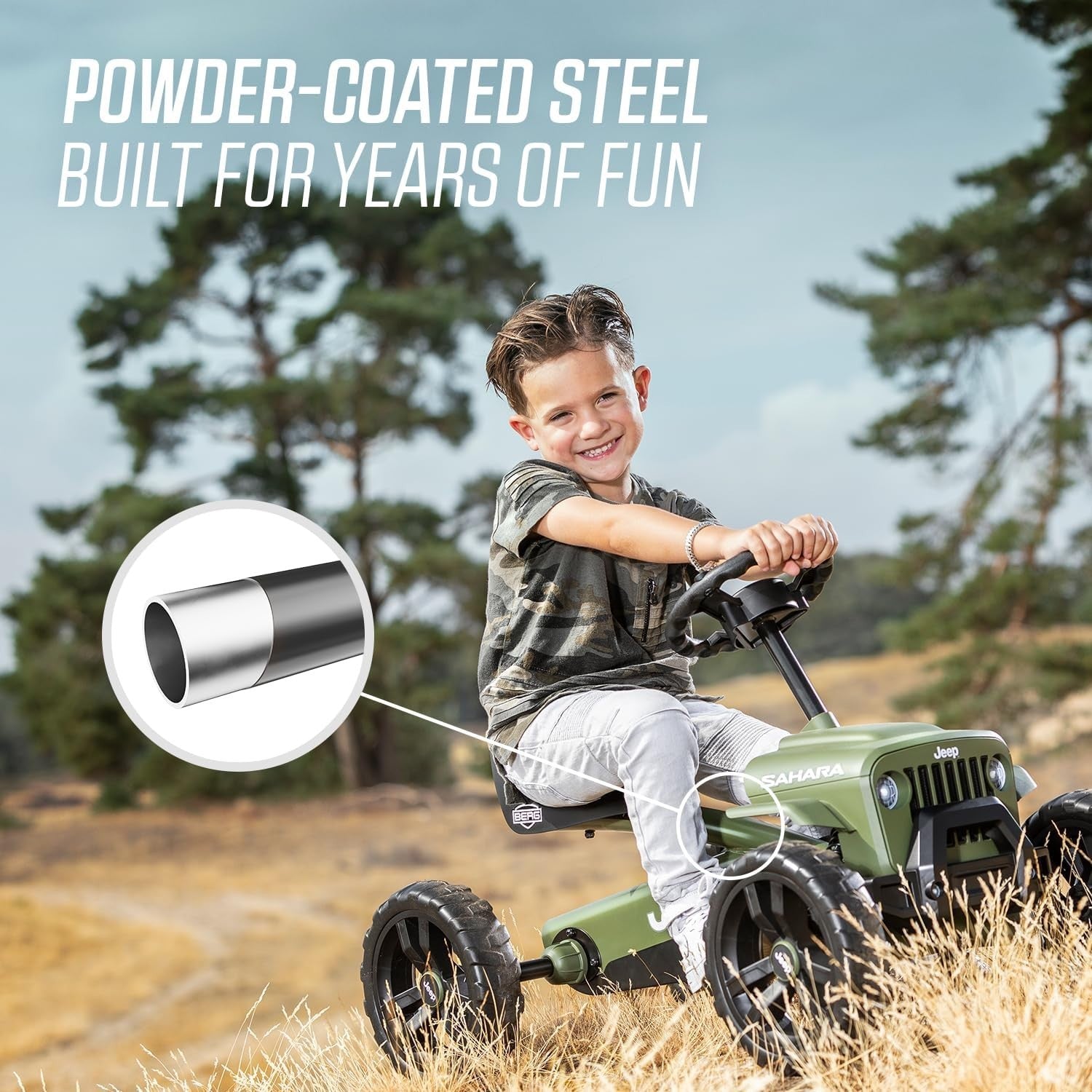 Kids Pedal Go Kart Ride On Car EVA Tyres Stable 4 Wheel Design 2-5Y