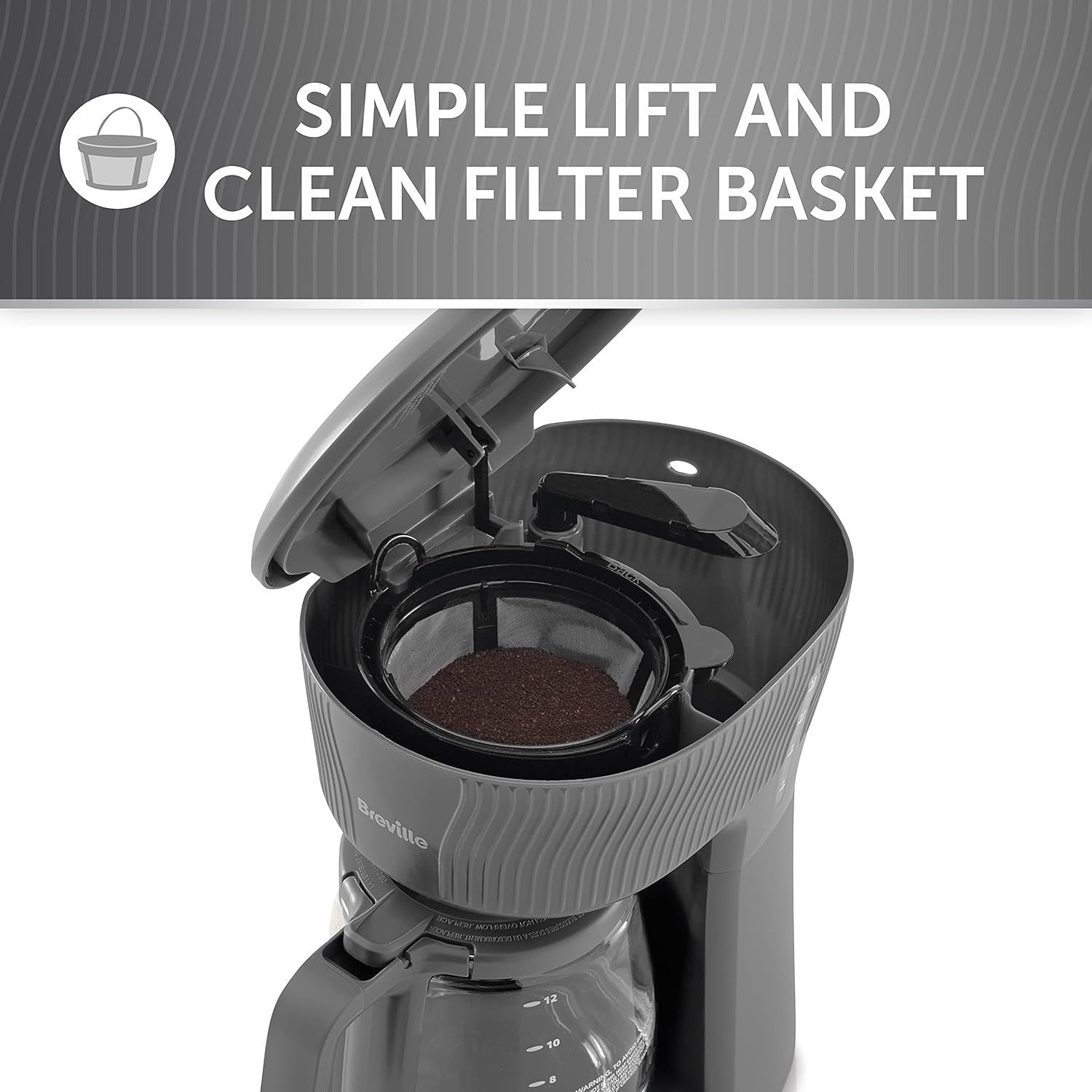 Filter Coffee Machine | 12 Cup Glass Jug | Auto Pause | Keep Warm Function