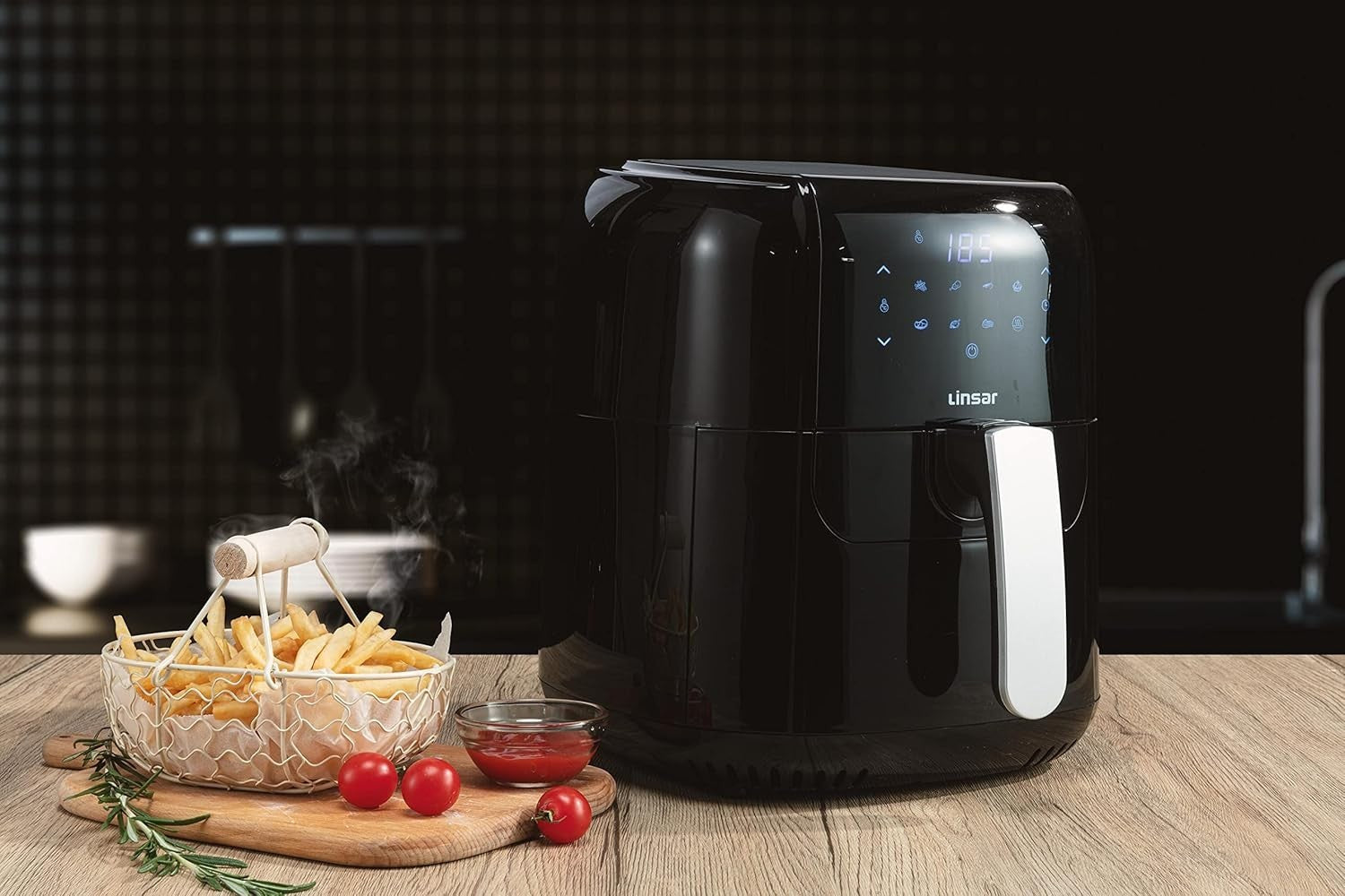 Air Fryer 5.5L Digital Touch 7 Programs 1400W Oil Free Rapid Air Basket