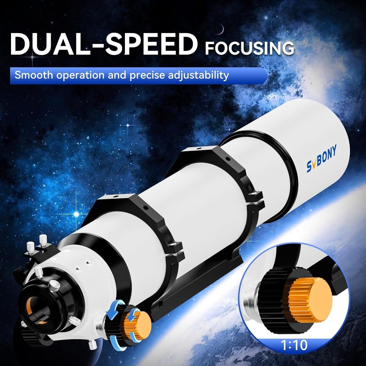 102mm Refractor Telescope Kit F6.5 for Beginners with Zoom Eyepiece & Finder