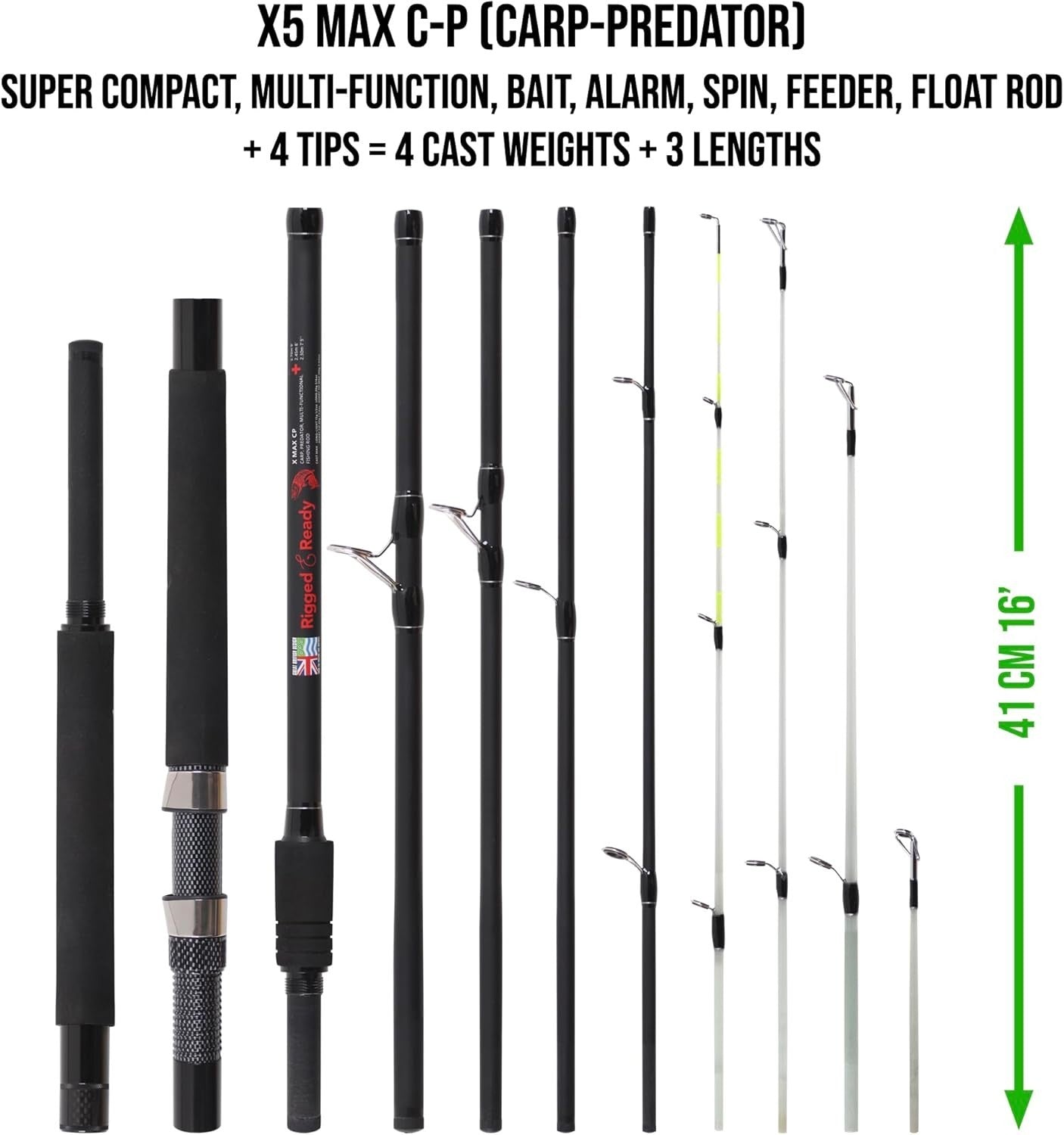 Travel Fishing Rod X Max – 5+ Techniques, Spin, Fresh & Saltwater