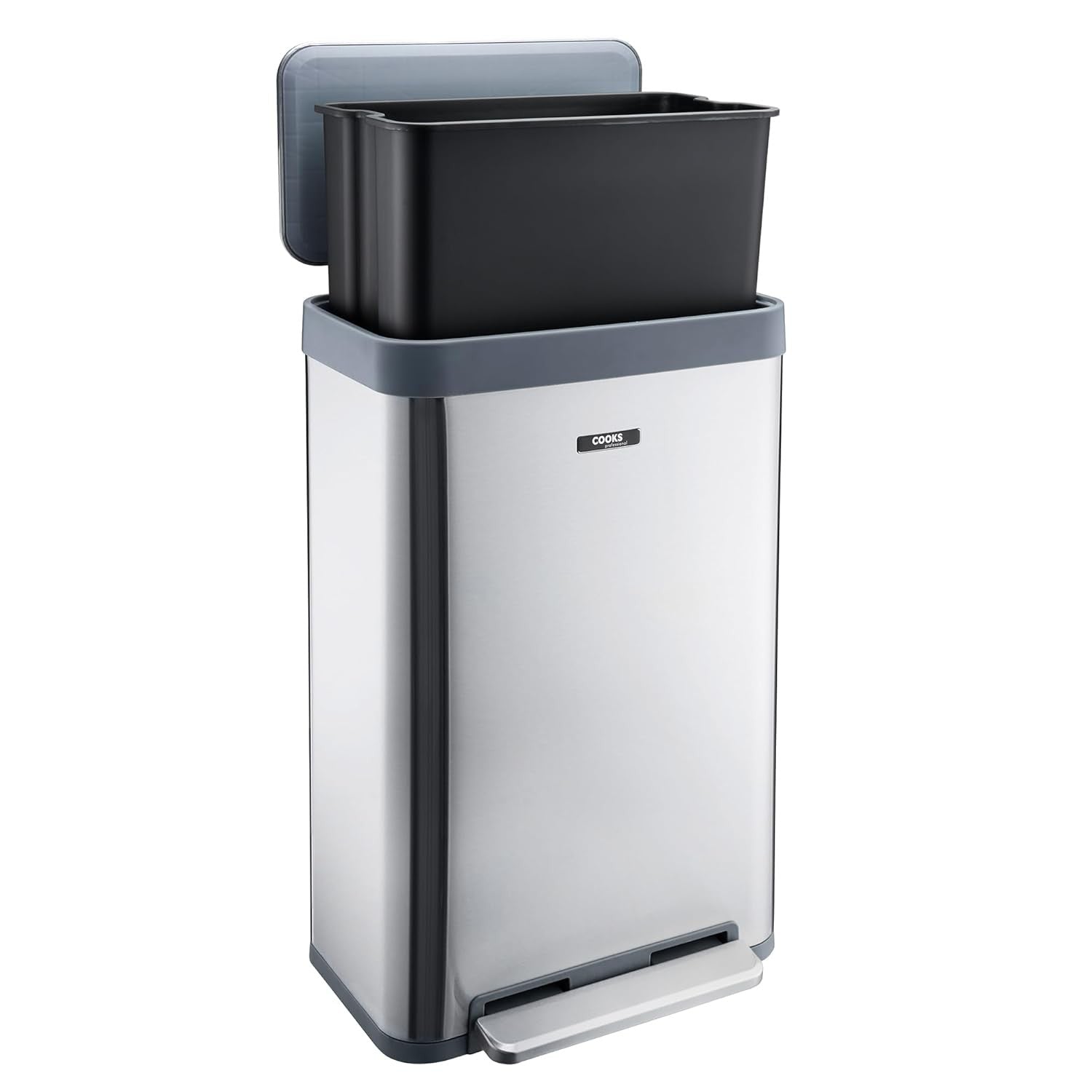 65L XL Pedal Bin Stainless Steel Kitchen Waste Soft