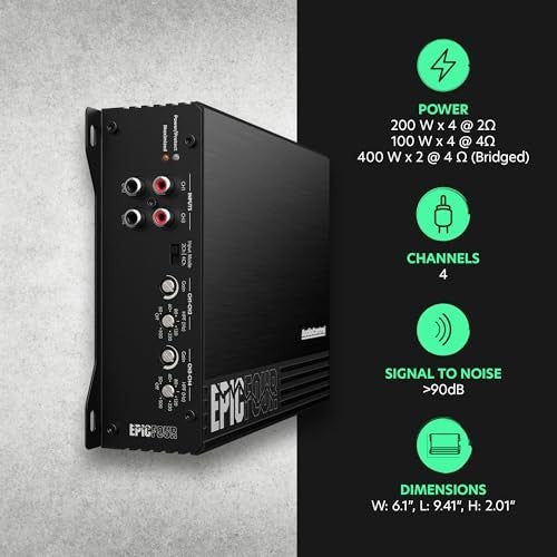 EPICFOUR 800W 4-Channel Car Amplifier Class-D Full-Range Subwoofer