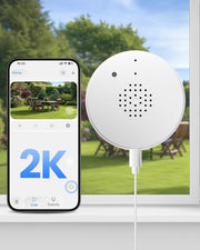 Glass Window Security Camera 2K AI Detection Dual Band WiFi CCTV