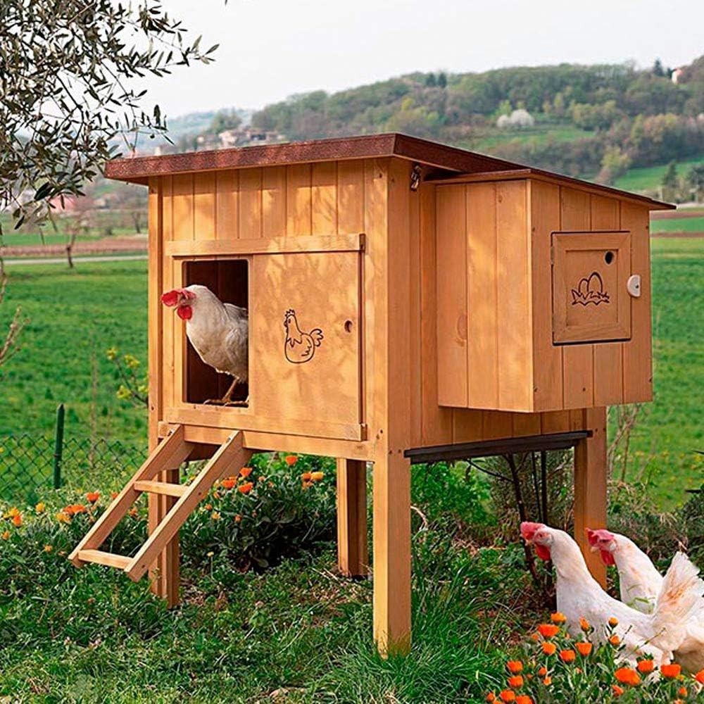 Wooden Chicken Coop Hen House 4 Hens Waterproof