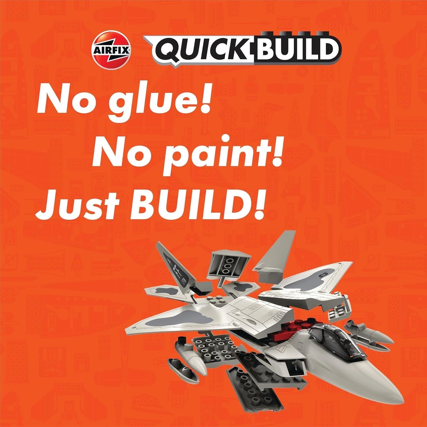 F22 Raptor Jet Model Kit Kids 6+ Snap Build Toy Plane Gift No Glue Needed