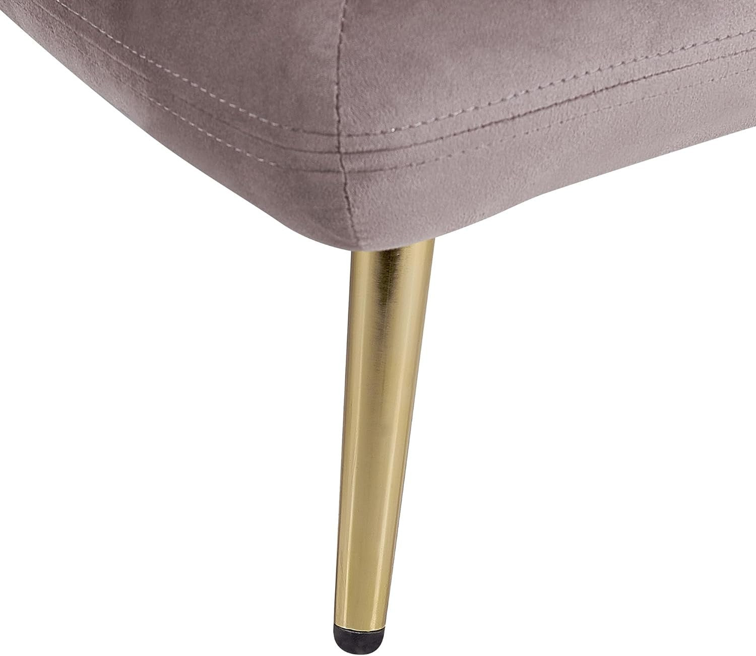 Brown Velvet Chaise Lounge Tufted Left Hand Sofa with Cushions Living Room