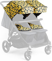 Double Stroller Side by Side Newborn Twin Pushchair 22kg Seats Compact