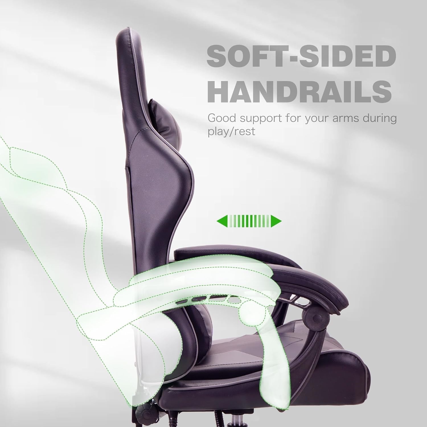 Ergonomic Gaming Chair High Back Swivel Office Desk 150kg