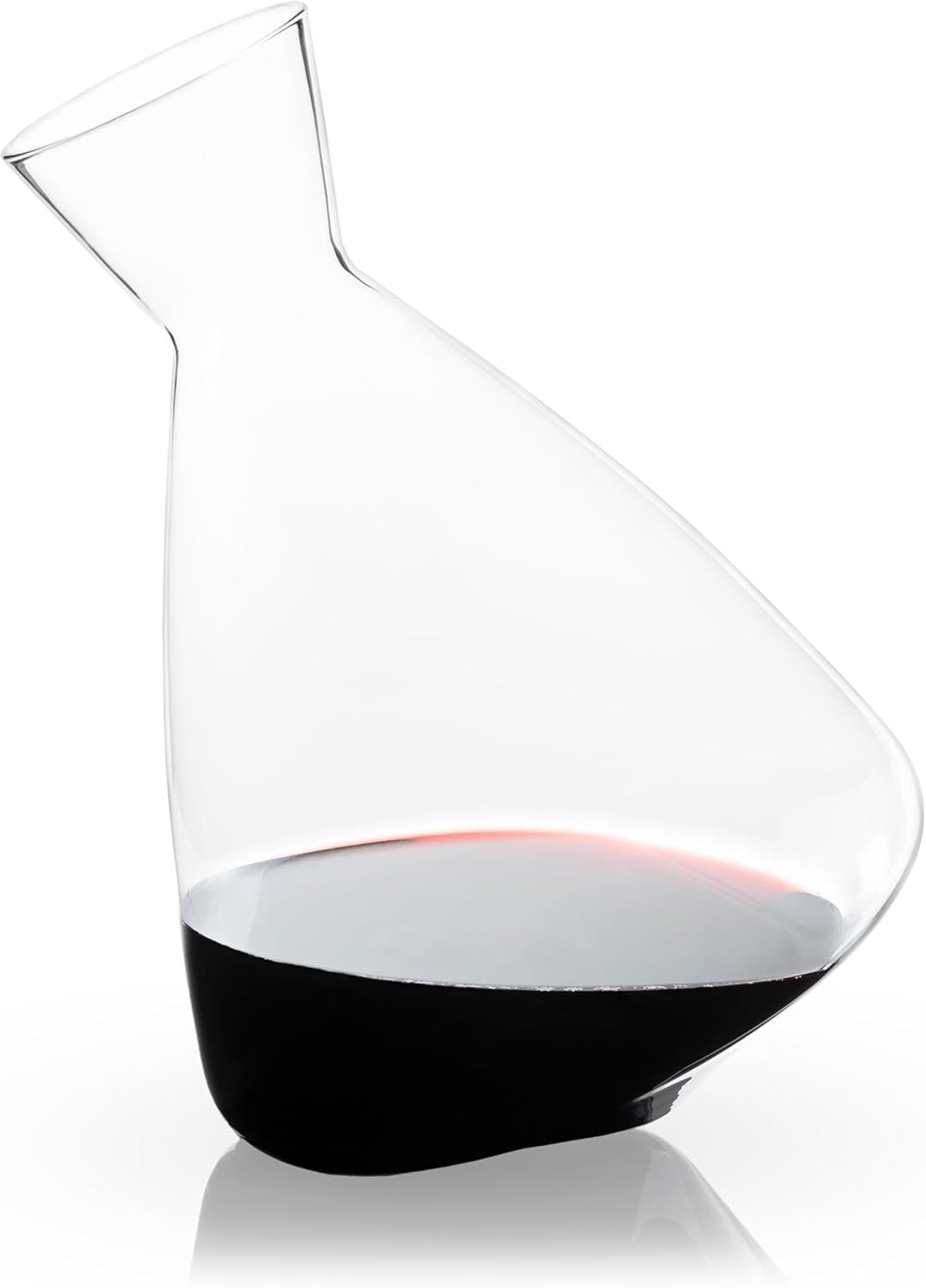 Luxury Crystal Rolling Wine Decanter 75oz – Lead-Free Aeration Carafe Gift
