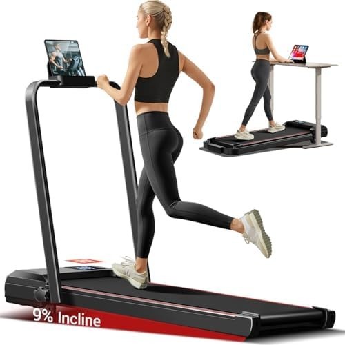 3-in-1 Folding Treadmill 12kmh Walking Pad Incline Quiet Motor 140kg Home Office