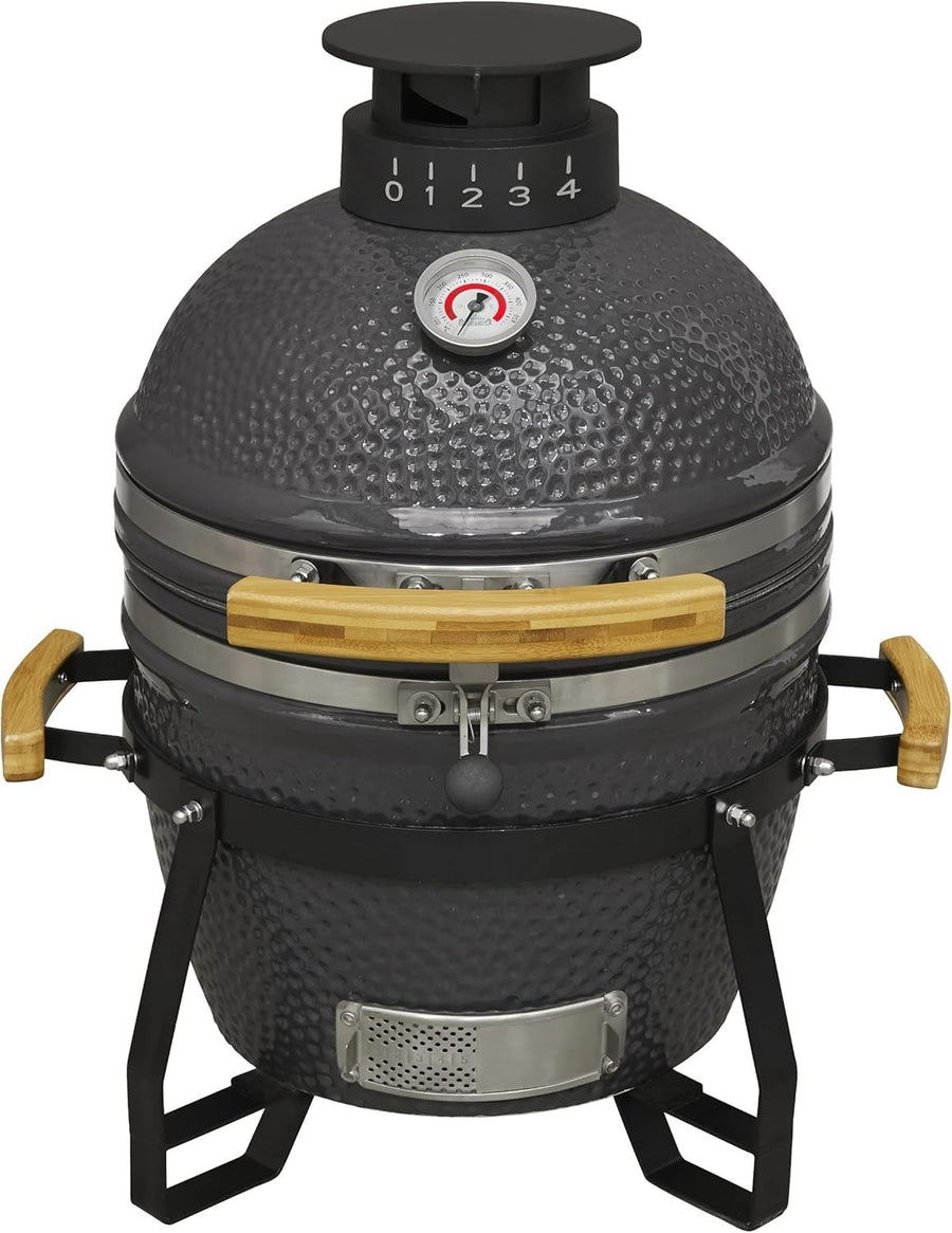 16" Ceramic Kamado BBQ Grill Smoker Oven | Charcoal Outdoor Cooker, Temp Control